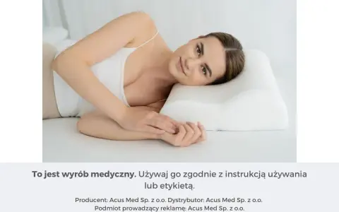 Kobieta odpoczywa na poduszce ortopedycznej, pokazując, jak spać na poduszce ortopedycznej dla komfortu i wsparcia.